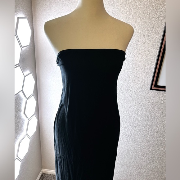 NEW Strapless Black Maxi Dress - Picture 2 of 12
